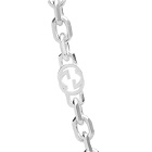 Gucci Men's Interlocking G Chain Necklace in Sterling Silver