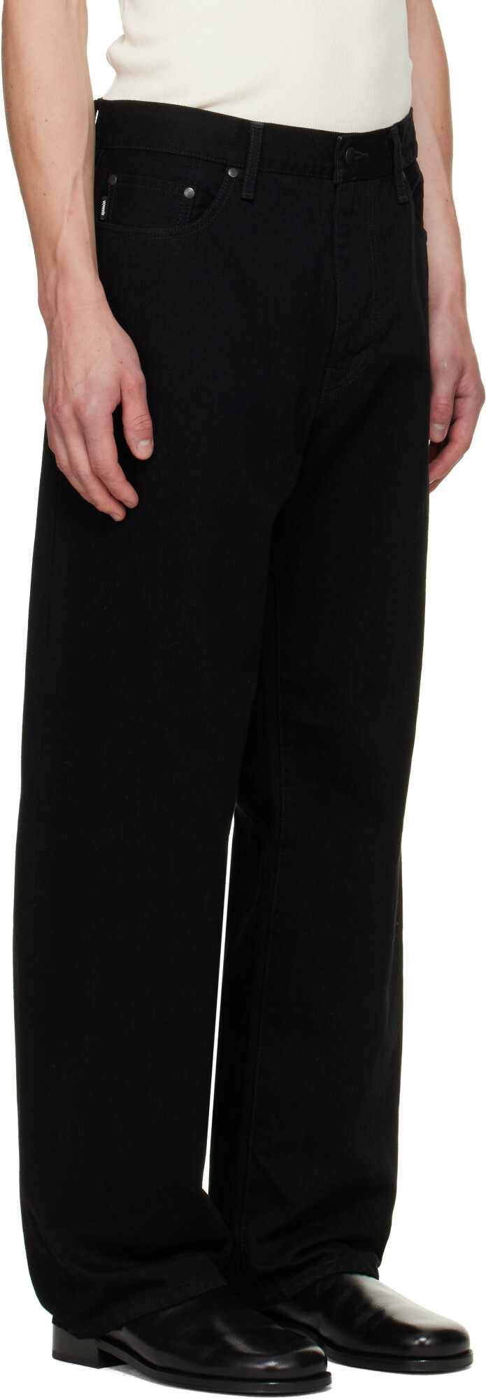 vowels Black Baggy Jeans