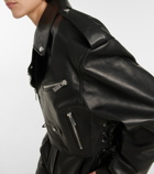 Magda Butrym - Cropped leather biker jacket