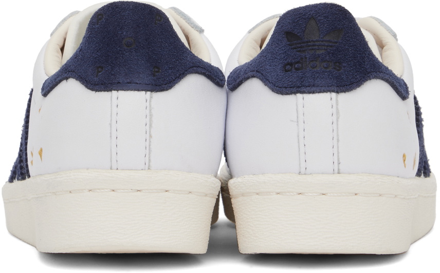 adidas Originals White & Navy Pop Trading Company Edition Superstar ADV  Sneakers adidas Originals