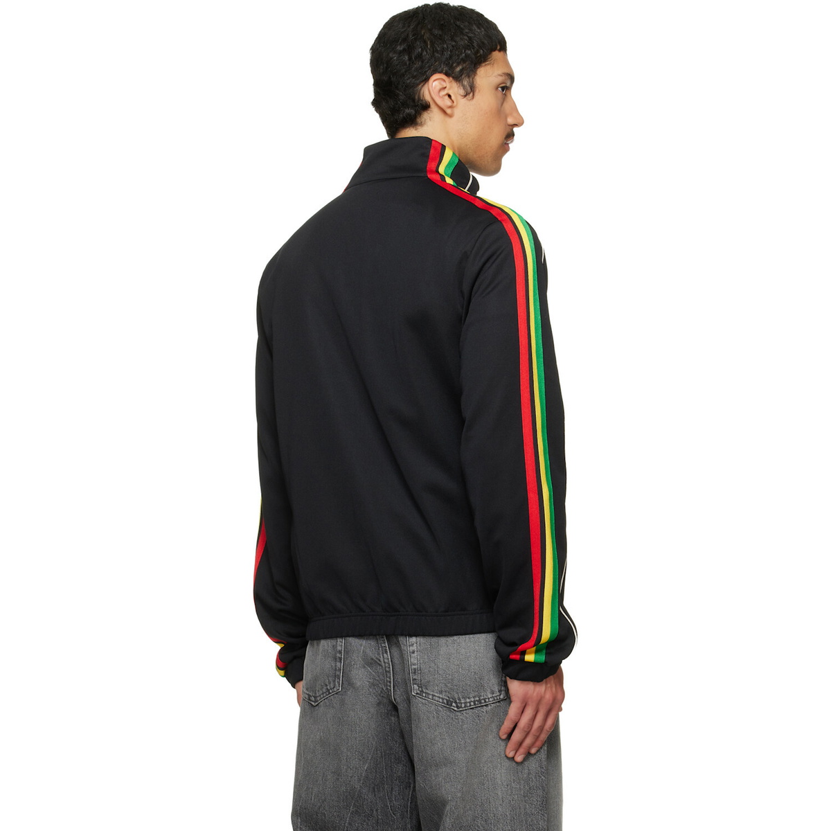 Palm Angels Black Classic Logo Vintage Track Jacket