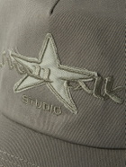 Small Talk - Star Appliquéd Embroidered Cotton-Twill Baseball Cap