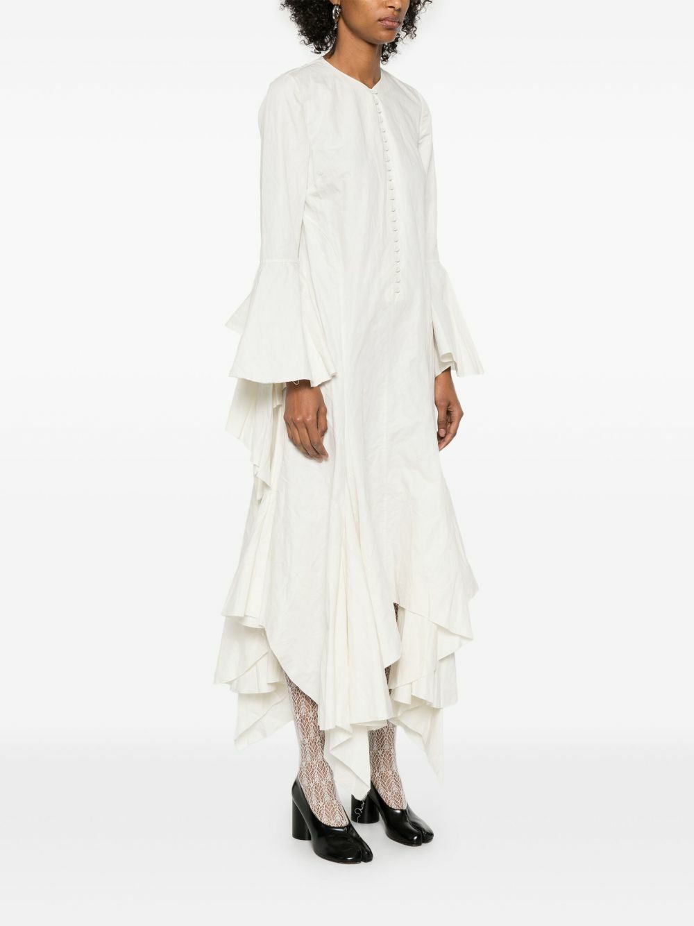 Marques'Almeida White Ruffled Dress
