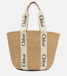 Chloe - x Mifuko Woody Large raffia tote