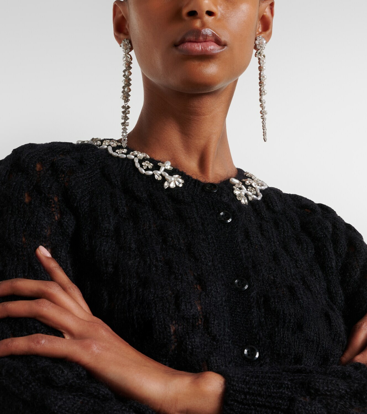 Simone Rocha Embellished faux pearl drop earrings
