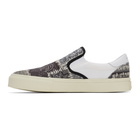 Amiri Grey Bandana Reconstruction Slip-On Sneakers