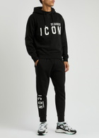 DSQUARED2 Logo-print Hooded Cotton Sweatshirt Black
