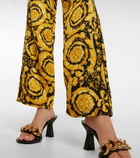 Versace - Barocco high-rise silk pants