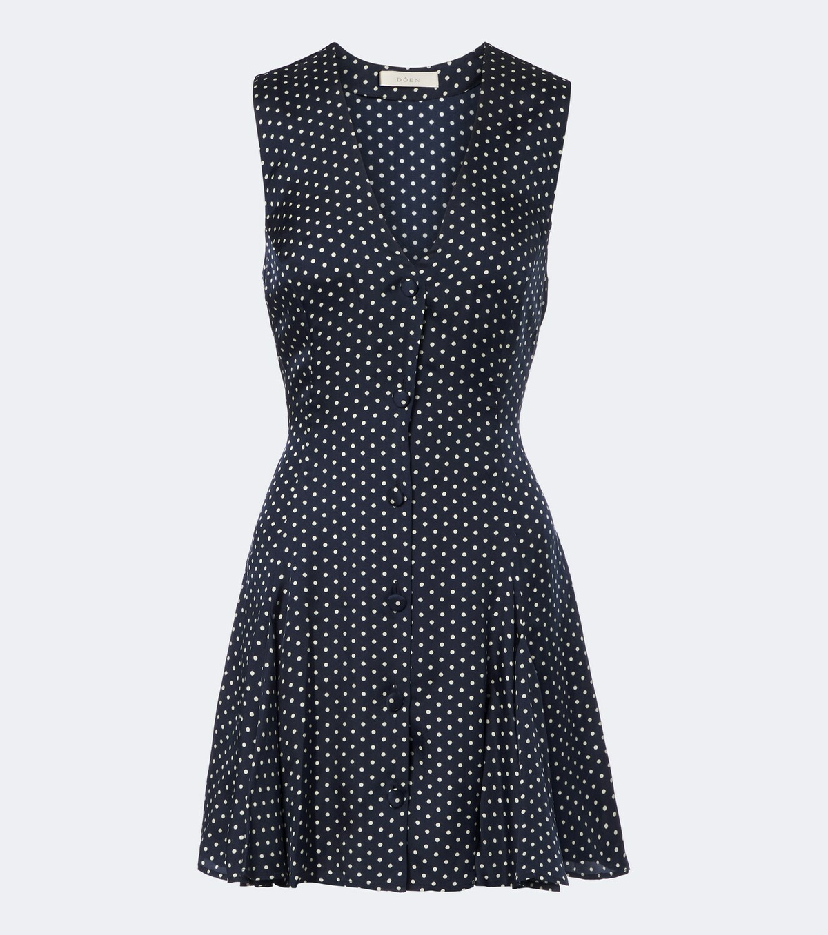 Dôen Aubrey polka dot silk-blend minidress