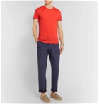 120% - Slim-Fit Garment-Dyed Linen T-Shirt - Red