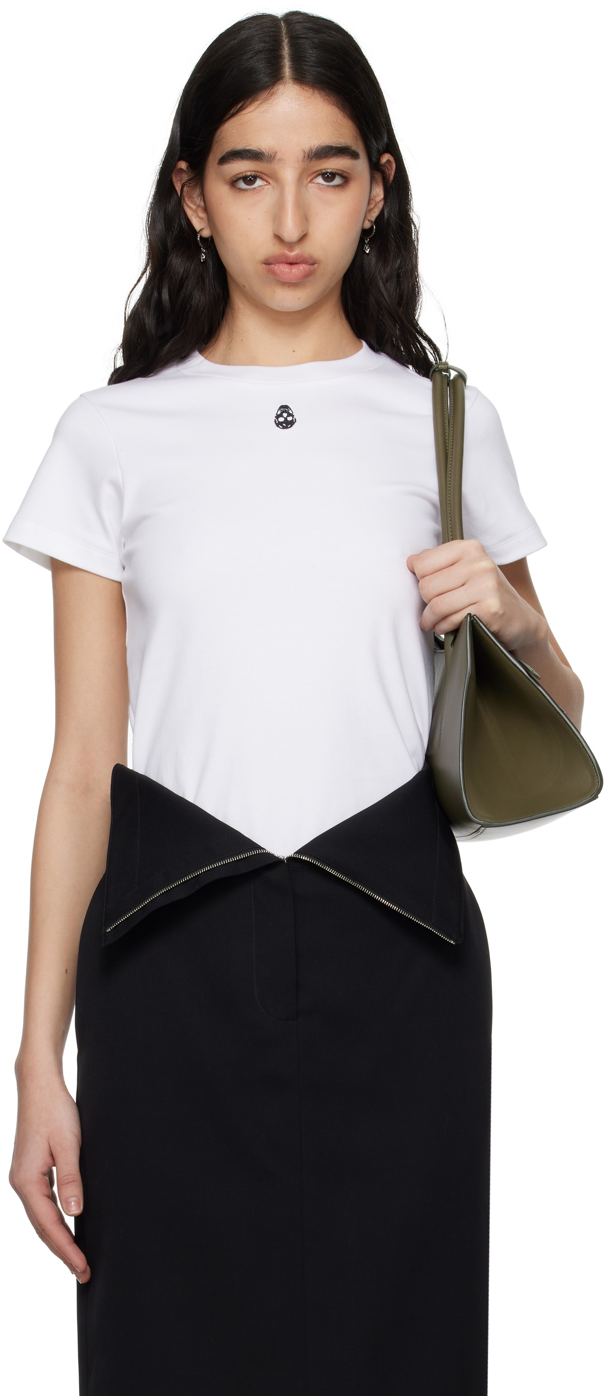 McQueen White Cut & Sew T-shirt