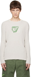 Robyn Lynch Gray Jacquard Long Sleeve T-Shirt