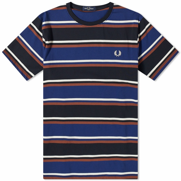 Photo: Fred Perry Men's Bold Stripe T-Shirt in French Navy