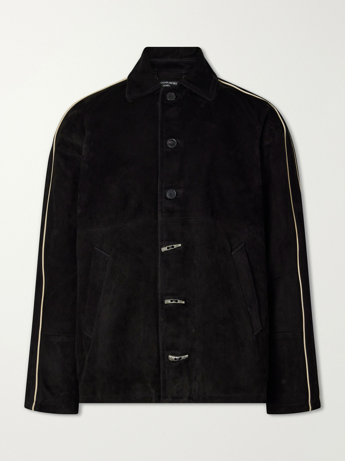 Enfants Riches Déprimés - Académie Embellished Suede Jacket - Black