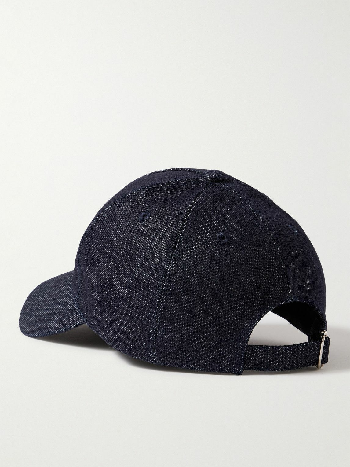 Logo-Flocked Denim Baseball Cap