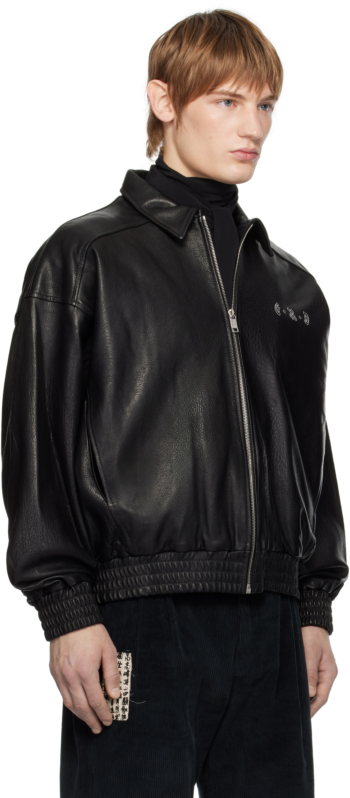 Enfants Riches Déprimés Black Painter's Wives Library Leather Jacket