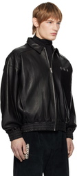 Enfants Riches Déprimés Black Painter's Wives Library Leather Jacket