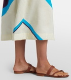 Alémais Joni printed linen-blend shirt dress