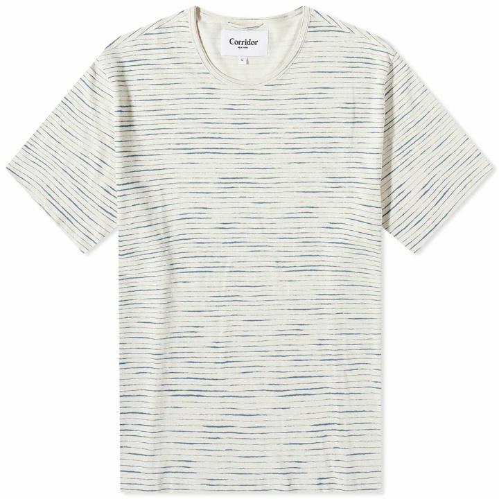 Photo: Corridor Men's Frequency Stripe T-Shirt in White