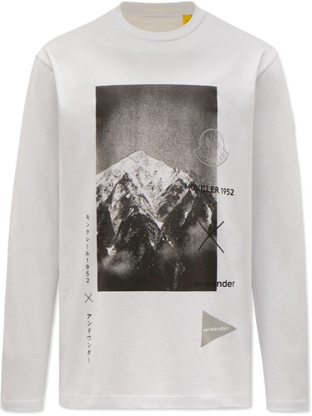 Photo: Moncler Genius - 2 Moncler 1952 And Wander Printed Cotton-Jersey T-Shirt - White