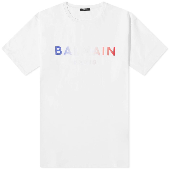 Photo: Balmain Gradient Paris Logo Tee