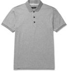 RAG & BONE - Mélange Cotton-Jersey Polo Shirt - Gray