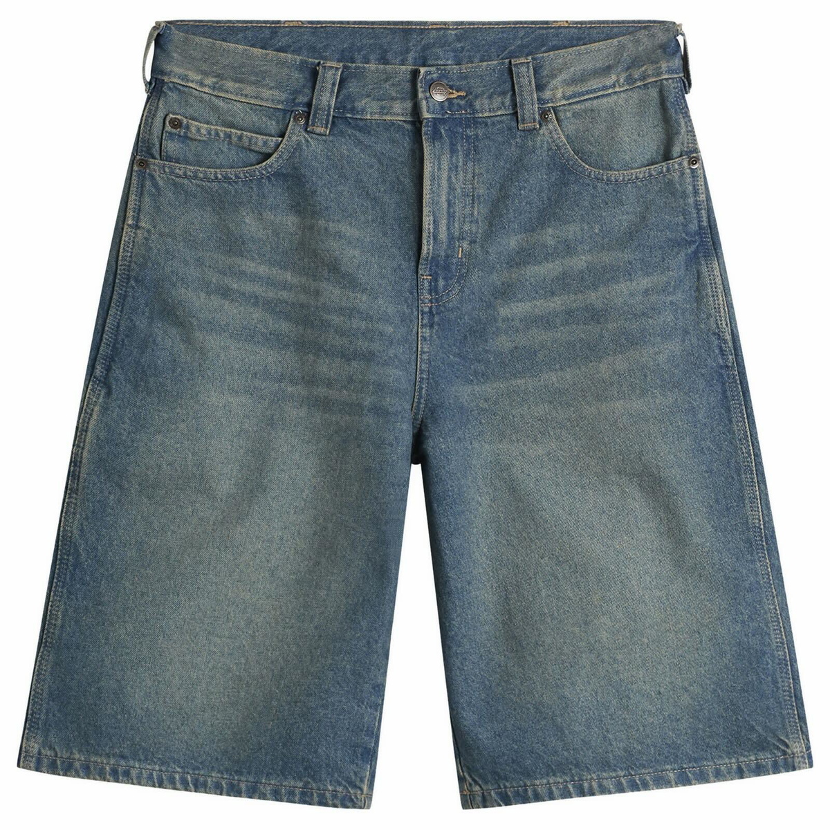 Dickies Men's 958 Loose Denim Shorts in Khaki Tinted Blue