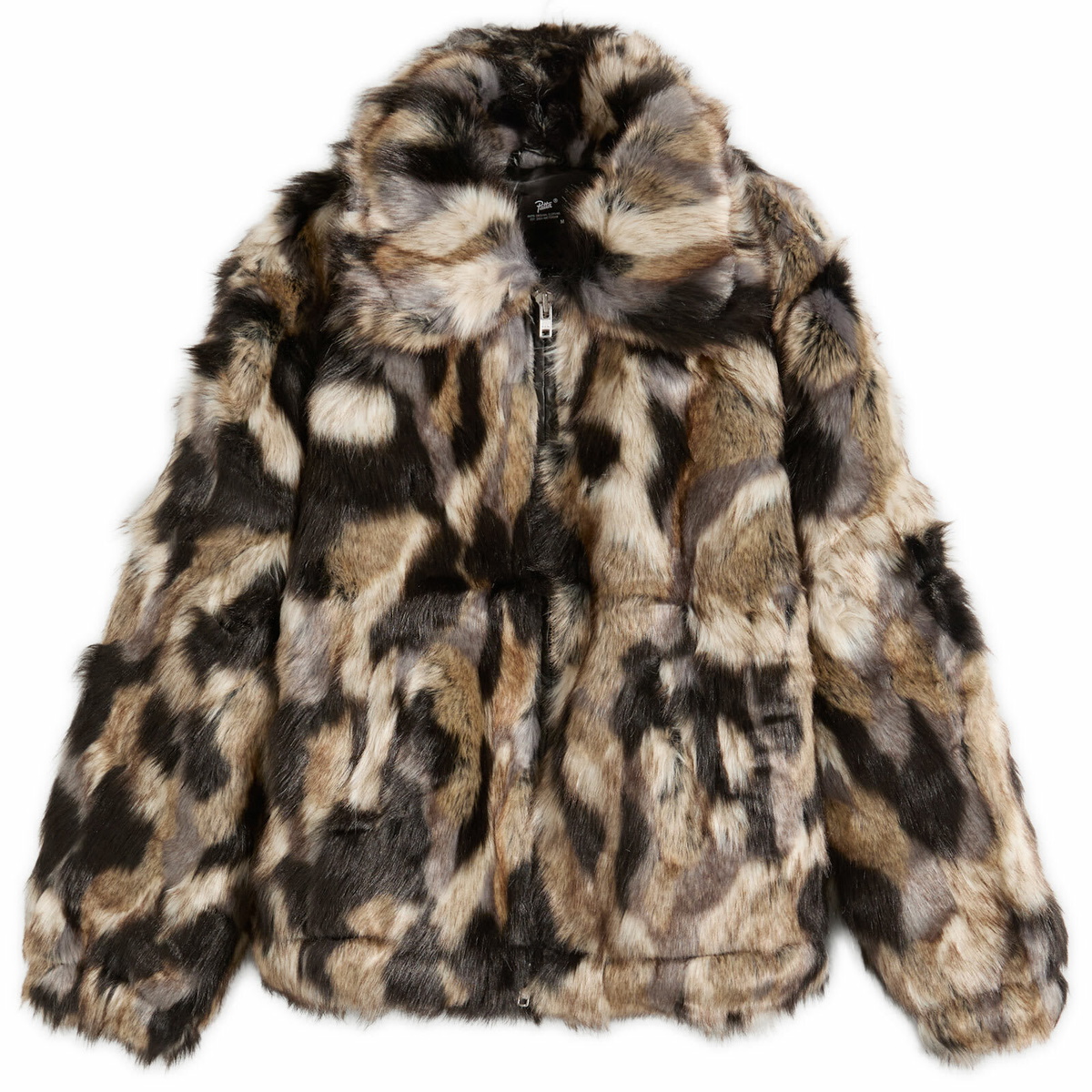 Patta Men's Faux Fur Patchwork Jacket in Multi