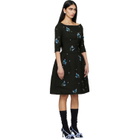 SHUSHU/TONG Navy Corset Waist Off-Shoulder Midi Dress
