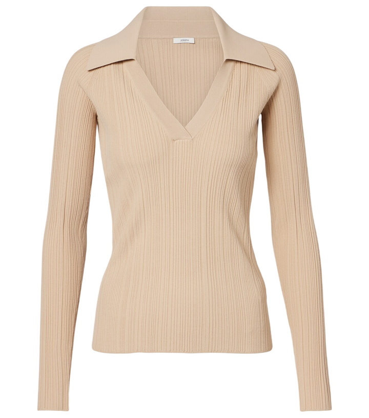 Photo: Joseph Chelia ribbed-knit polo sweater