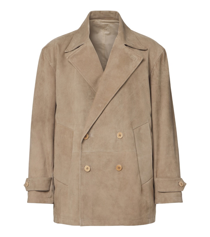 Photo: Stòffa Double-breasted suede jacket