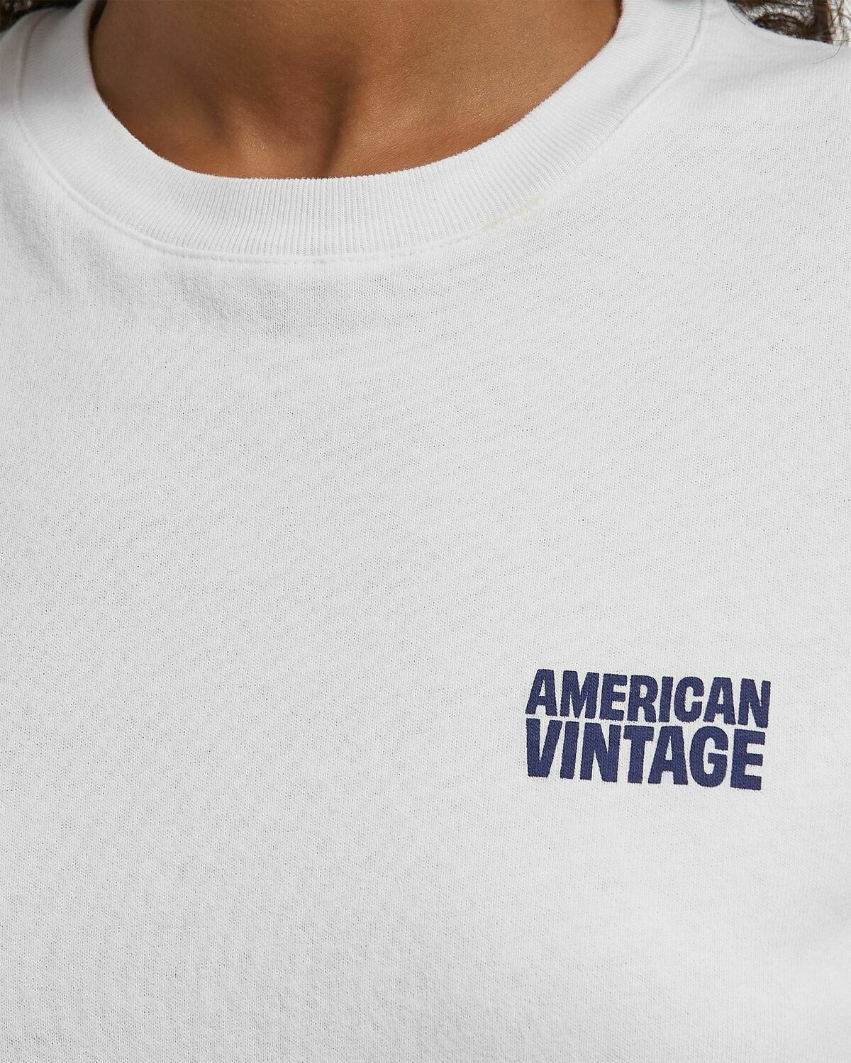 American Vintage YKOBOW White Womens Shortsleefe