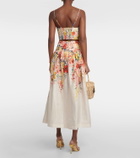 Zimmermann Alight floral linen maxi skirt
