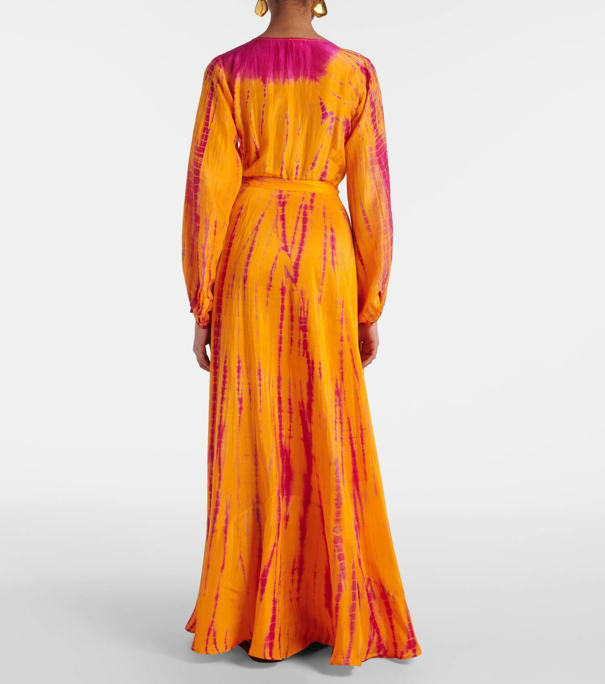 Anna Kosturova Tie-dye silk wrap dress