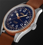 Oris - Big Crown Pointer Date Automatic 40mm Stainless Steel, Bronze and Leather Watch, Ref. No. 01 754 7741 4365-07 5 20 58 - Blue