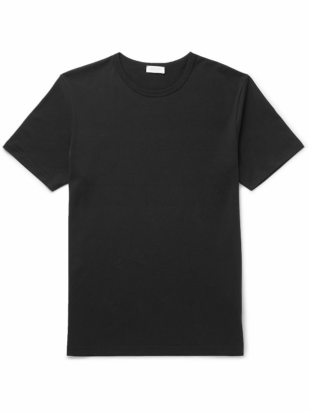 Photo: Sunspel - Slim-Fit Cotton-Jersey T-Shirt - Black
