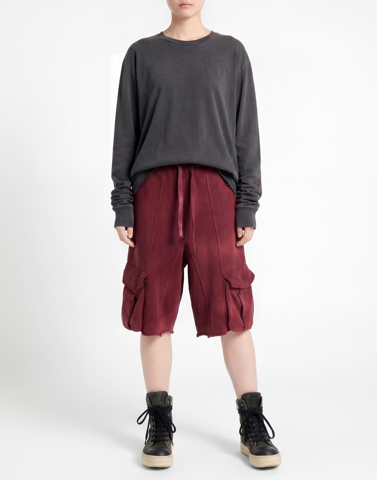 Laneus Womens Shorts & Bermuda Shorts Garnet