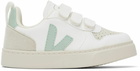 VEJA Baby White & Blue V-10 Sneakers