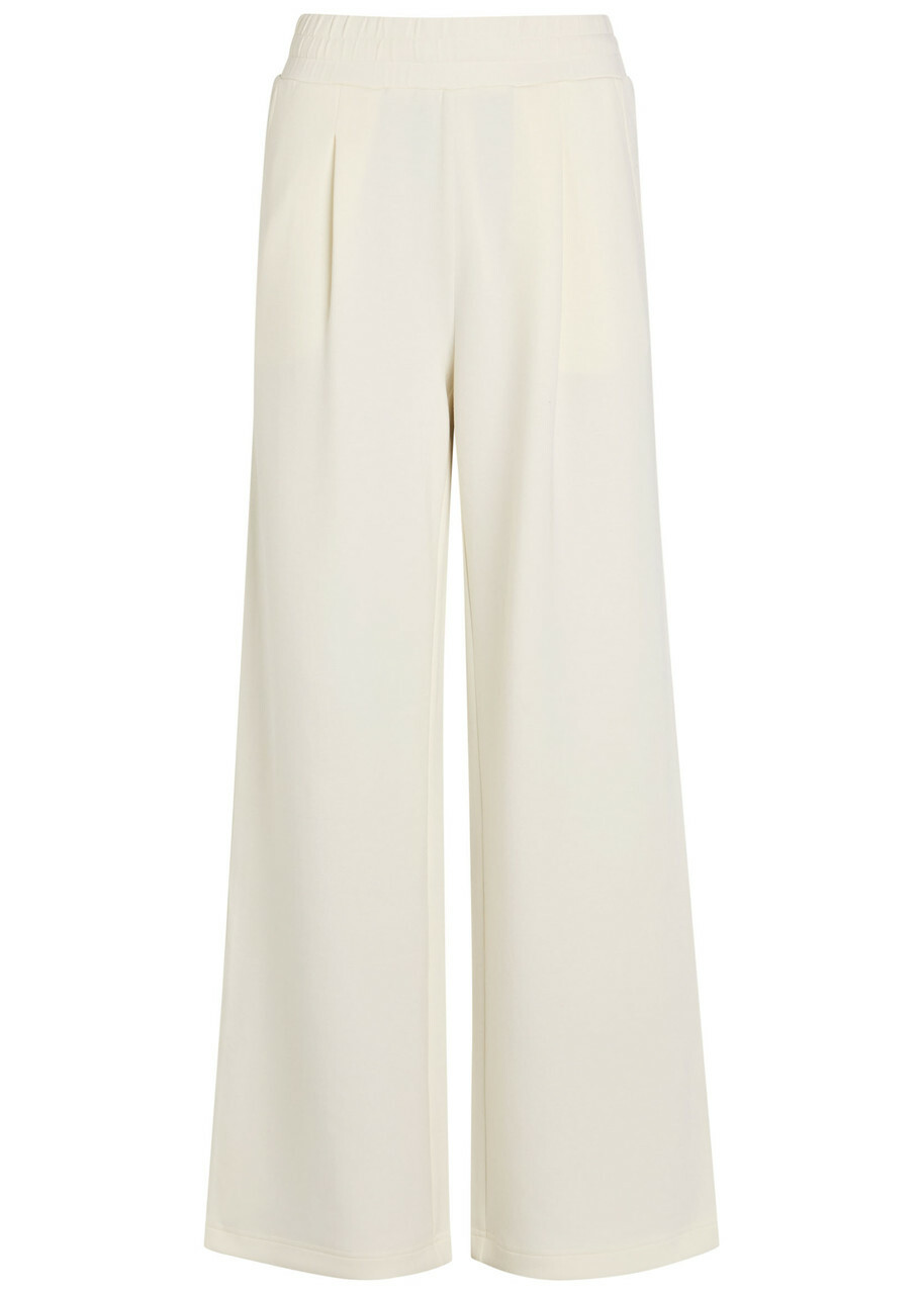 Varley The Extra Wide Leg 32 Stretch-jersey Sweatpants Ecru