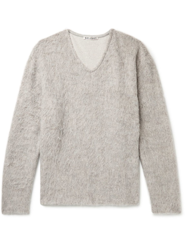 Photo: Our Legacy - Textured-Knit Sweater - Gray