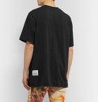 Heron Preston - Embroidered Printed Organic Cotton-Jersey T-Shirt - Black