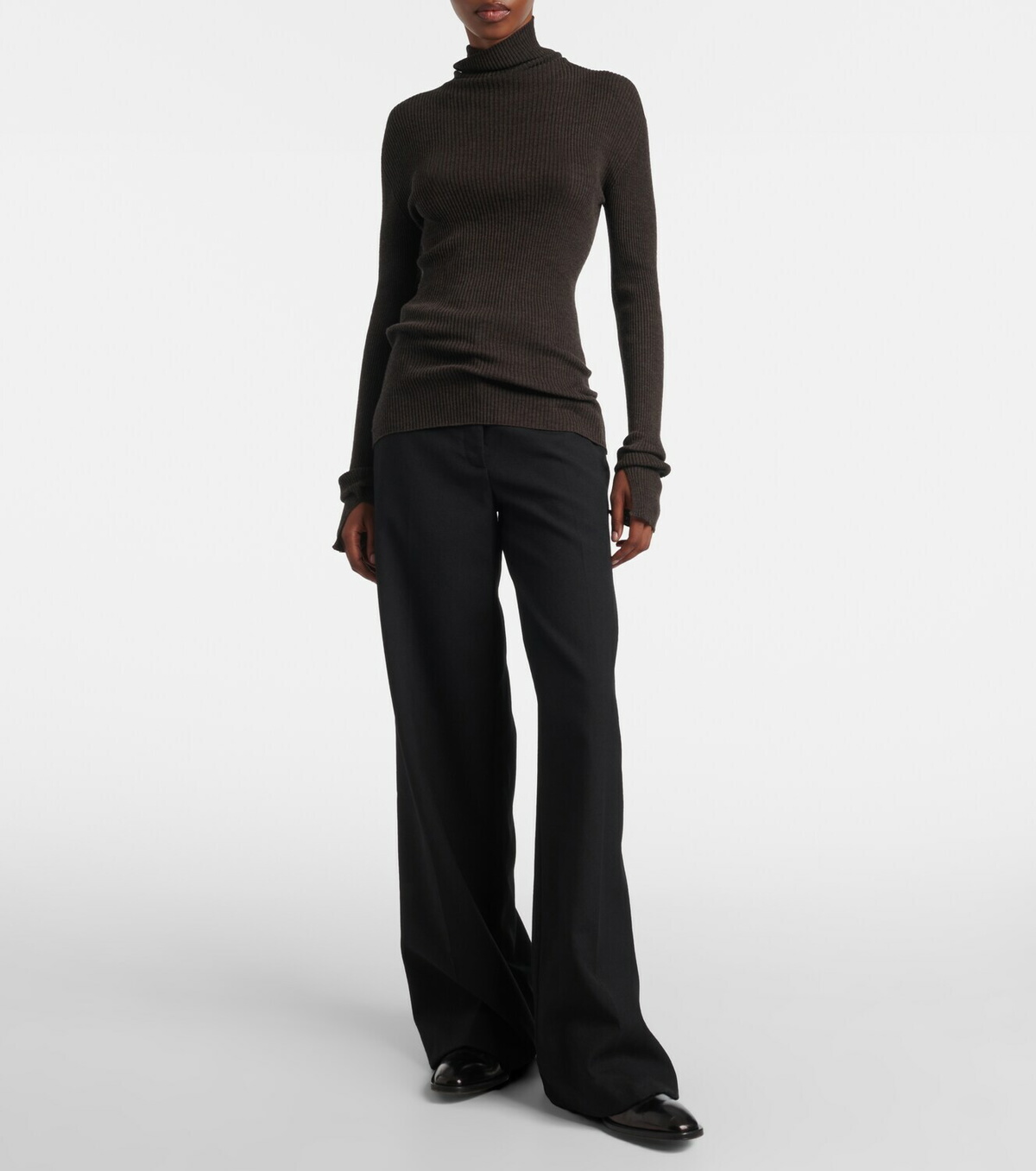 Calvin Klein Collection Ribbed-knit wool sweater