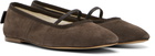 A.P.C. Brown Split Leather Ballerina Flats