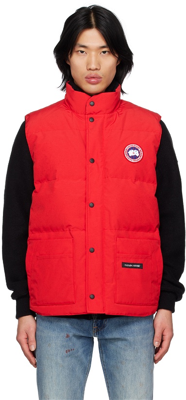 Photo: Canada Goose Red Freestyle Crew Down Vest