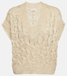 Brunello Cucinelli Cable-knit embellished sweater vest