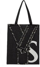 Y's Black Patchwork Tote