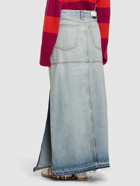 RE/DONE - Mid Rise Slit Cotton Denim Midi Skirt