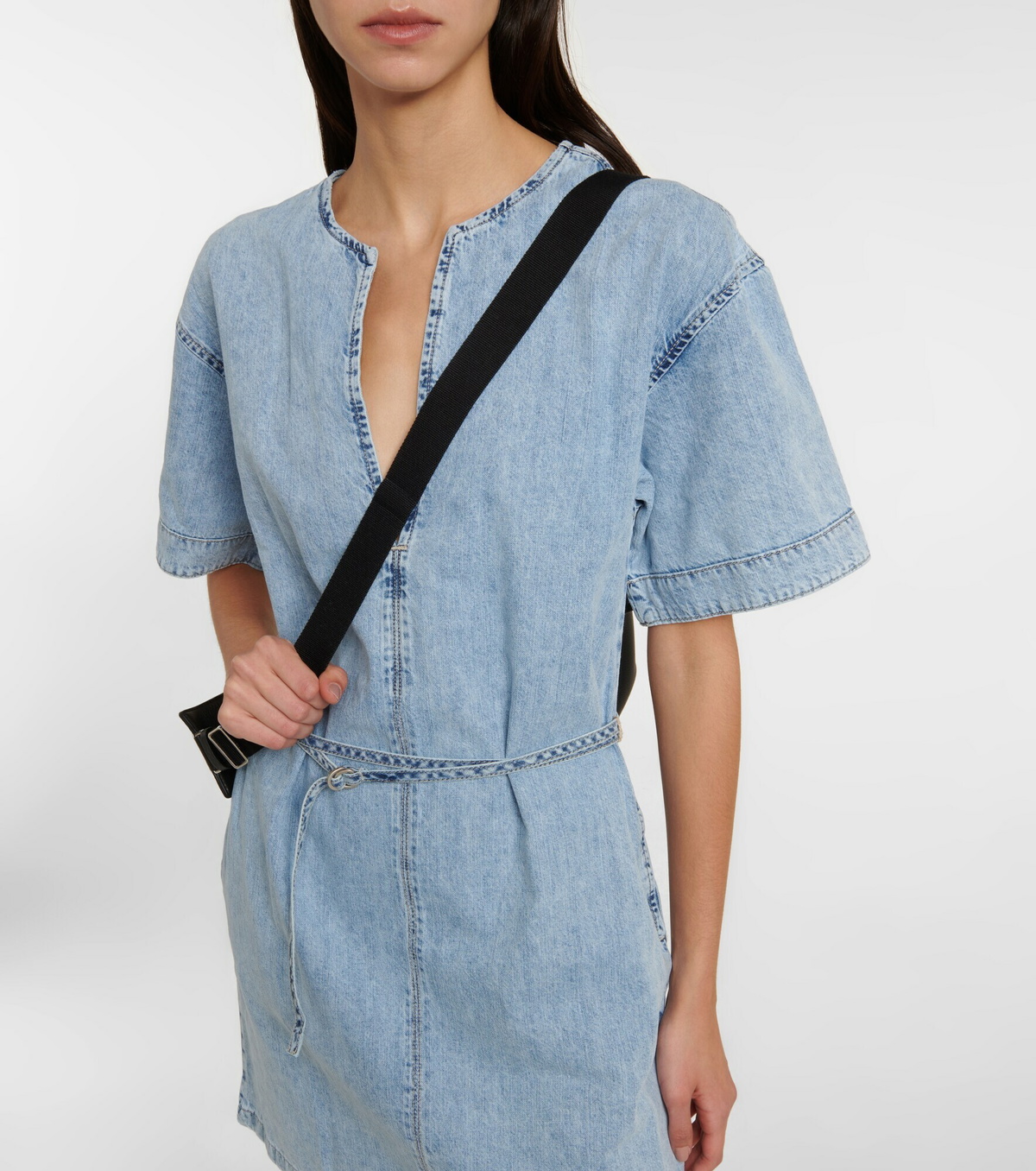 Frame Kaftan denim minidress Frame Denim