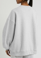 Rotate Sunday Logo-embroidered Cotton Sweatshirt Light Grey XS (UK6 / XS)