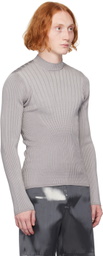 Mugler Gray Sculpting Sweater